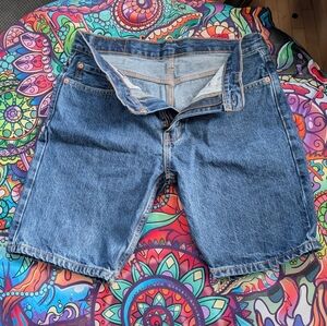 Levi's Men's Denim Shorts Jorts Jean Size 32 Dark Indigo Cotton